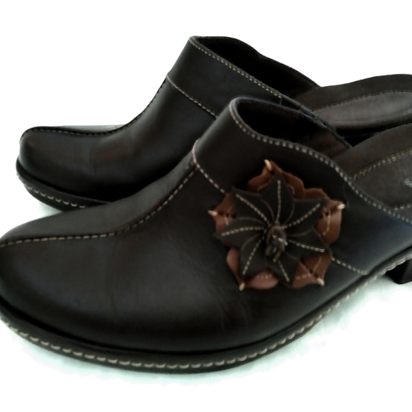 Clarks Brown leather mules 8M - Picture 3 of 7